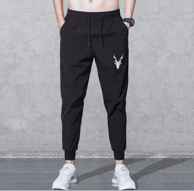 Men's Printed Track Suit Black Slim Fit Summer Wear