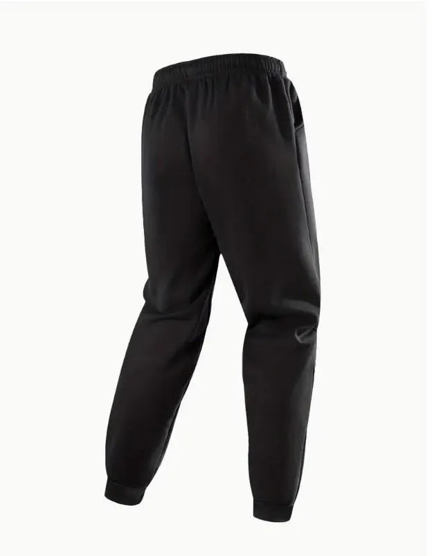 Men Black Fleece Track Suit with Golden Dragon Print 2Pcs