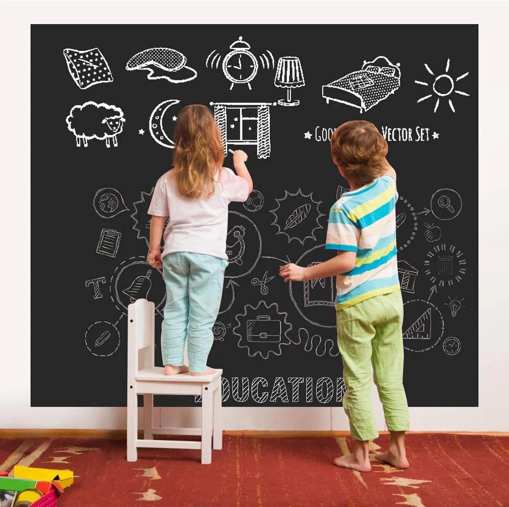 Black Chalkboard Sticker 24x60 Free 5 Chalks