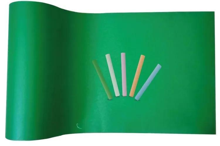Green Chalkboard Sticker 16x36 Inch with 5 Chalks