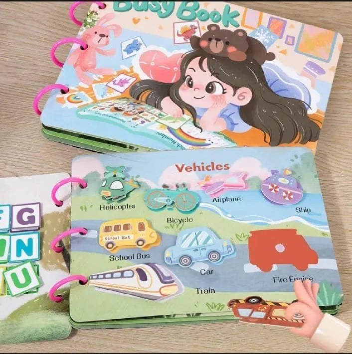 Montessori Quiet Busy Book for Toddlers A5 Multicolor
