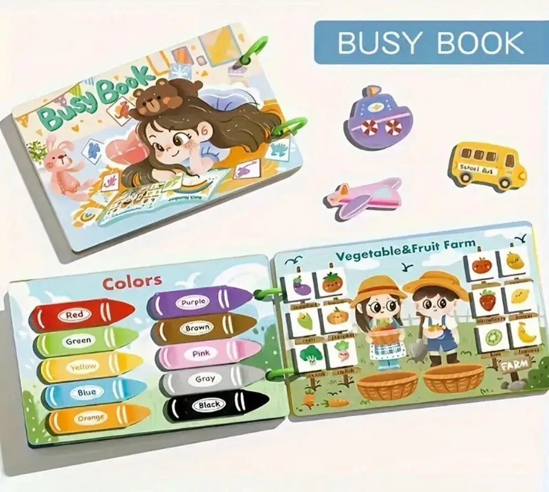 Montessori Quiet Busy Book for Toddlers A5 Multicolor