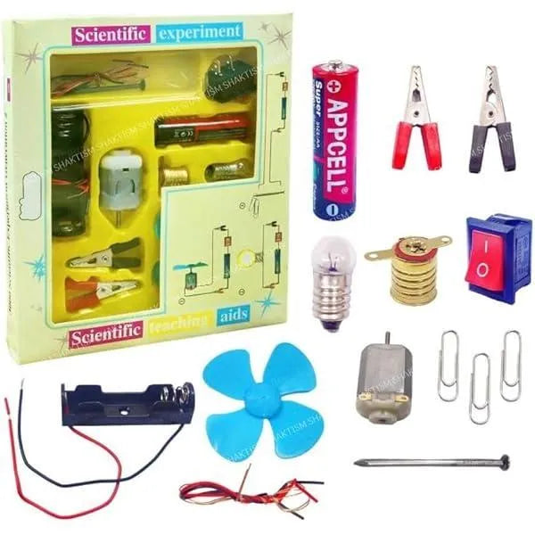 Kids Electric Circuit Kit with Light Bulb & Fan