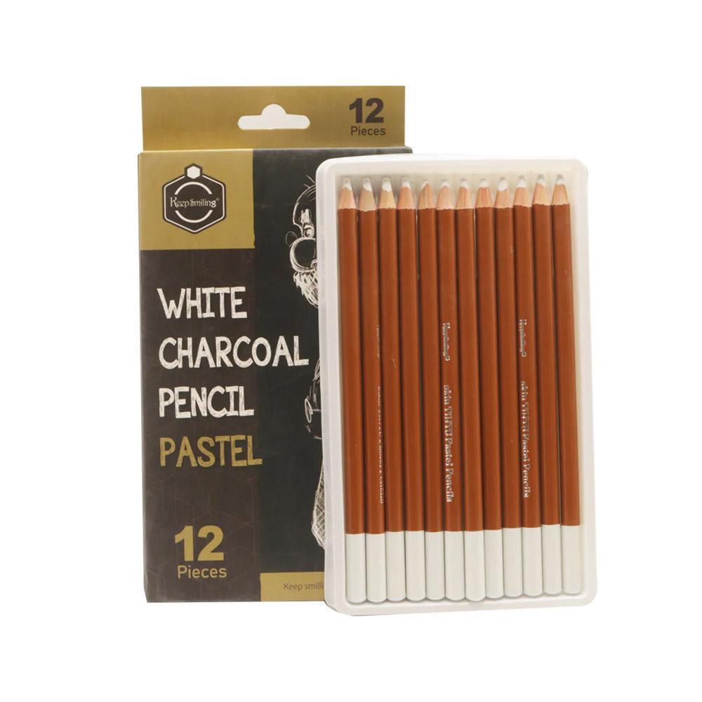 Keep Smiling White Charcoal Pastel Pencil for Sketching Pakistan