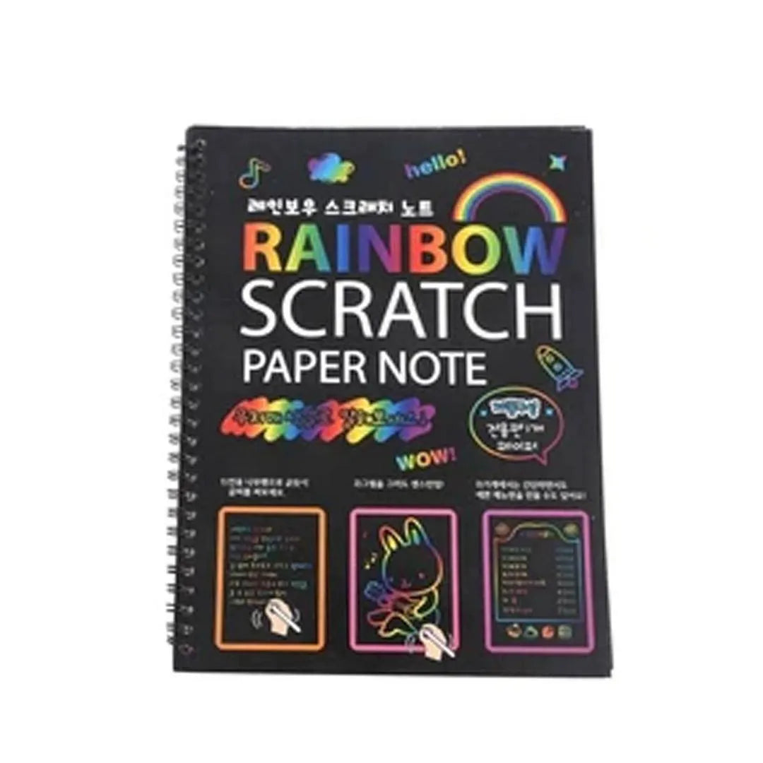 Rainbow Scratch Paper Note 26x19cm Scratch Surface