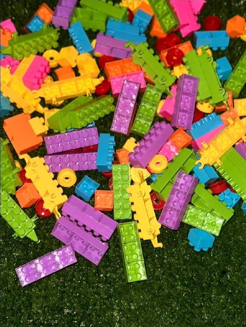 Multicolor Baby Blocks Set 226 Pcs Green Zipper Bag