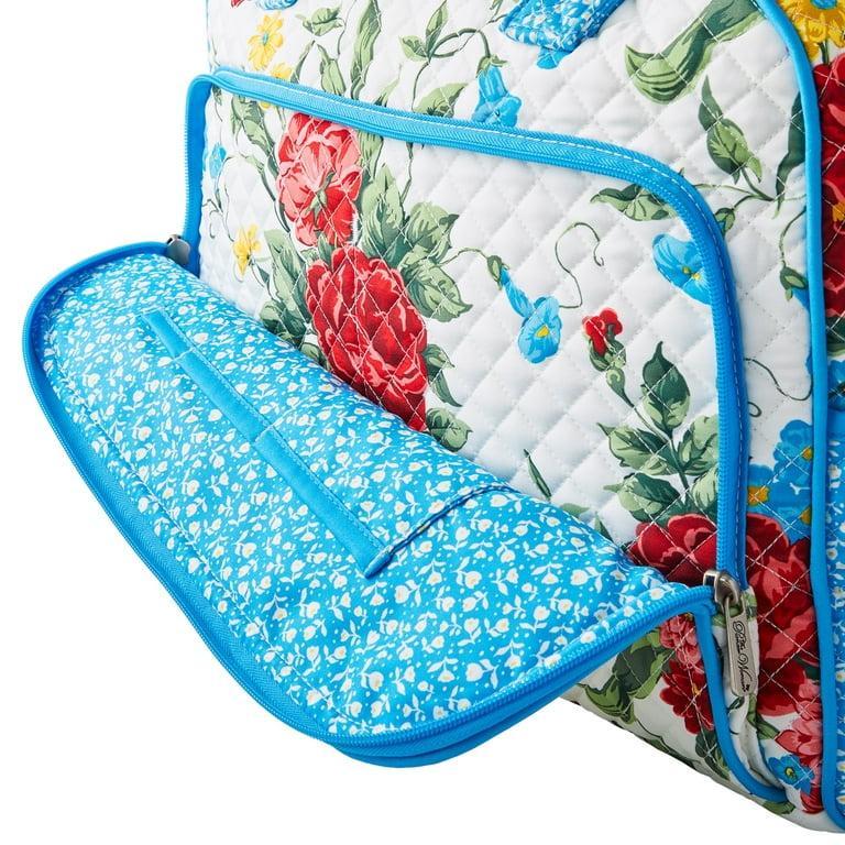 Multi Purpose Baby Bag Floral Blue Cotton 10x10