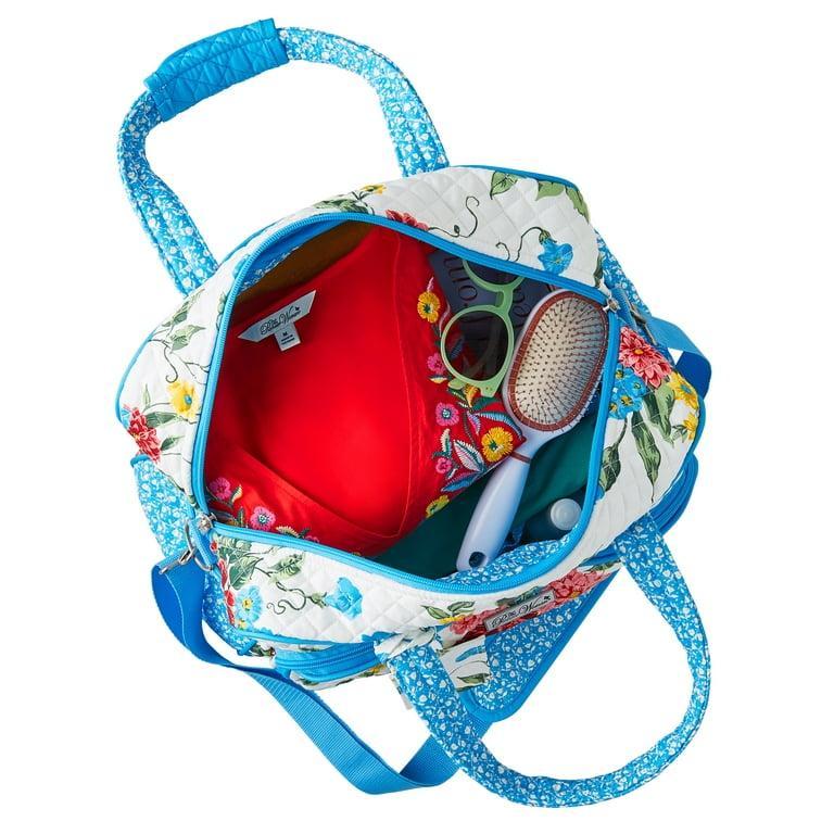 Multi Purpose Baby Bag Floral Blue Cotton 10x10