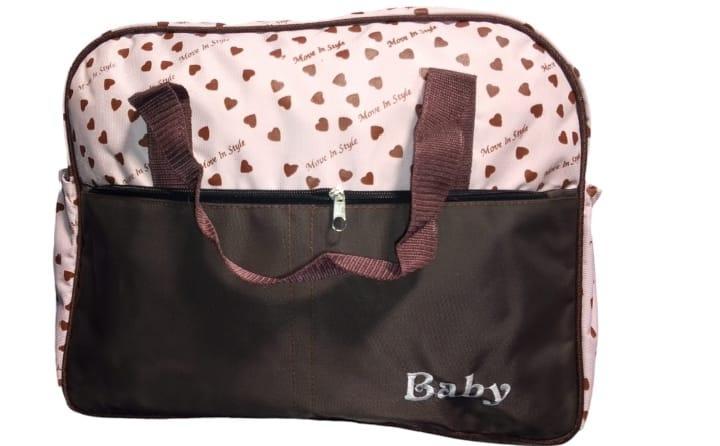 Baby Bag White Green Nylon Lightweight Daily Carry