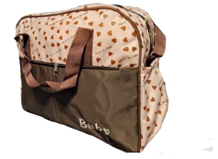 Baby Bag White Green Nylon Lightweight Daily Carry