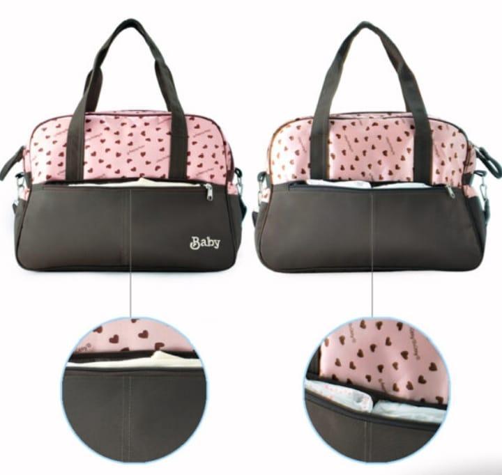 Baby Bag White Green Nylon Lightweight Daily Carry