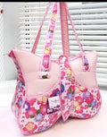 Stylish Pink Floral Baby Bag with Double Straps