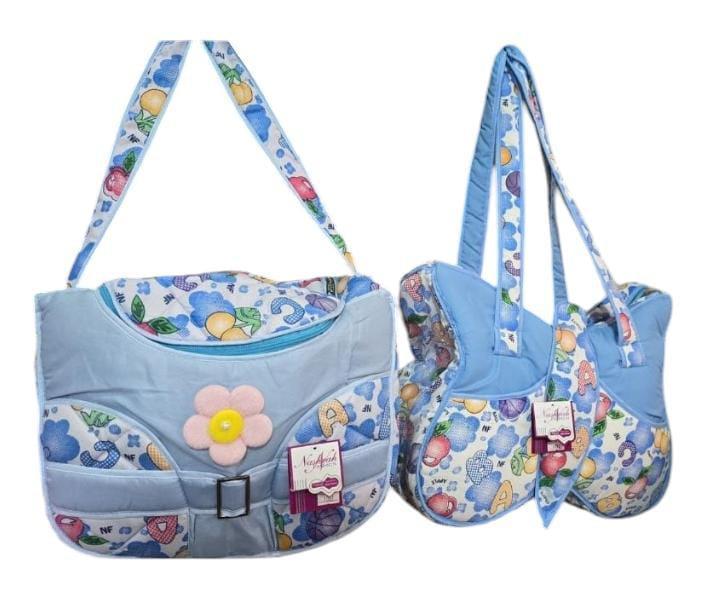 Stylish Pink Floral Baby Bag with Double Straps