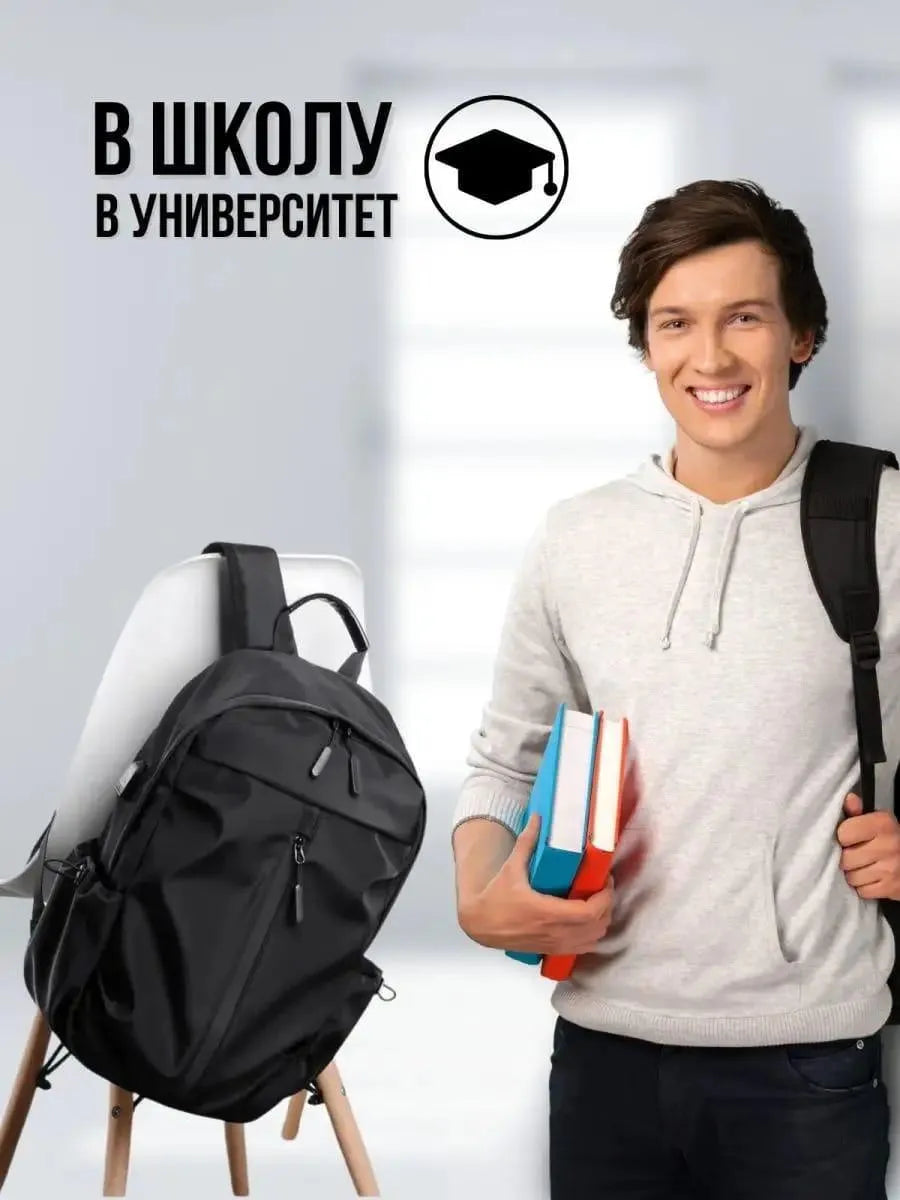 Blue Nylon Backpack for Students & Travelers