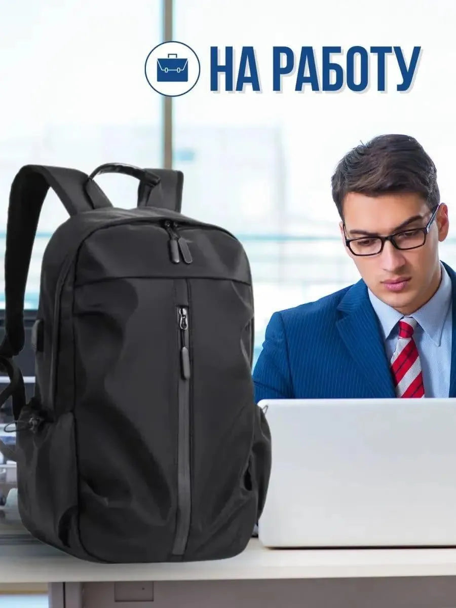 Blue Nylon Backpack for Students & Travelers