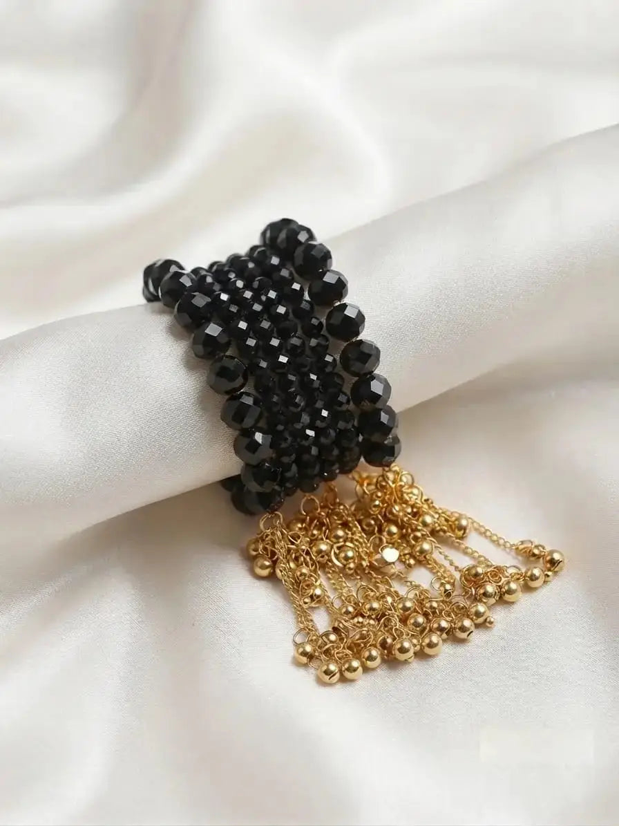 6 Pcs Modern Design Silver Plated Crystal Chain Bracelet