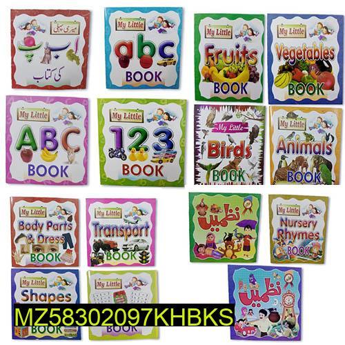 Early Learning Book Set 10 Pcs ABC Numbers Fruits Animals Nursery Rhymes