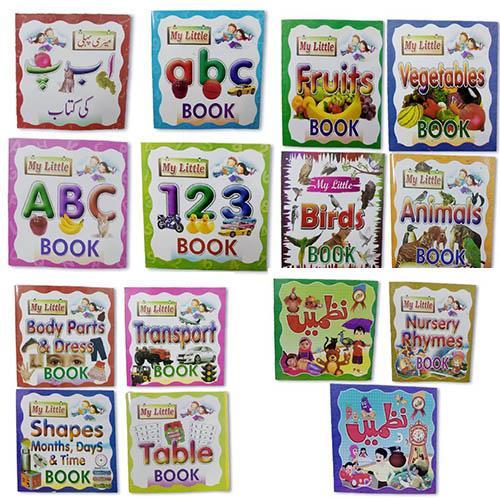Early Learning Book Set 10 Pcs ABC Numbers Fruits Animals Nursery Rhymes