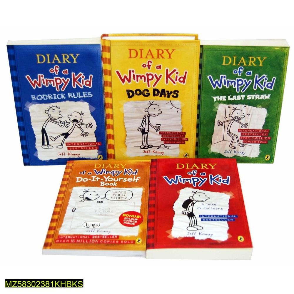 Diary of a Wimpy Kid Kids Book Set A5 Flexible Paper 5 Books
