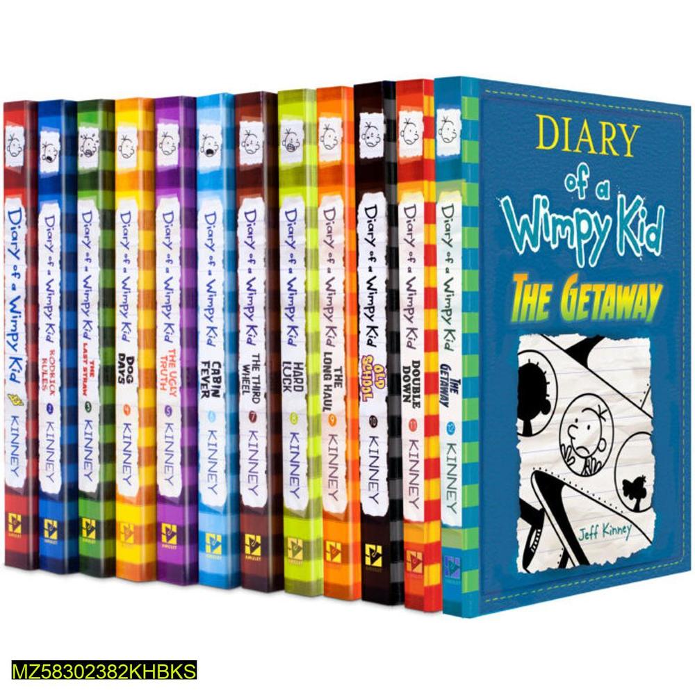 Diary of a Wimpy Kid Set 12 Books A5 Size