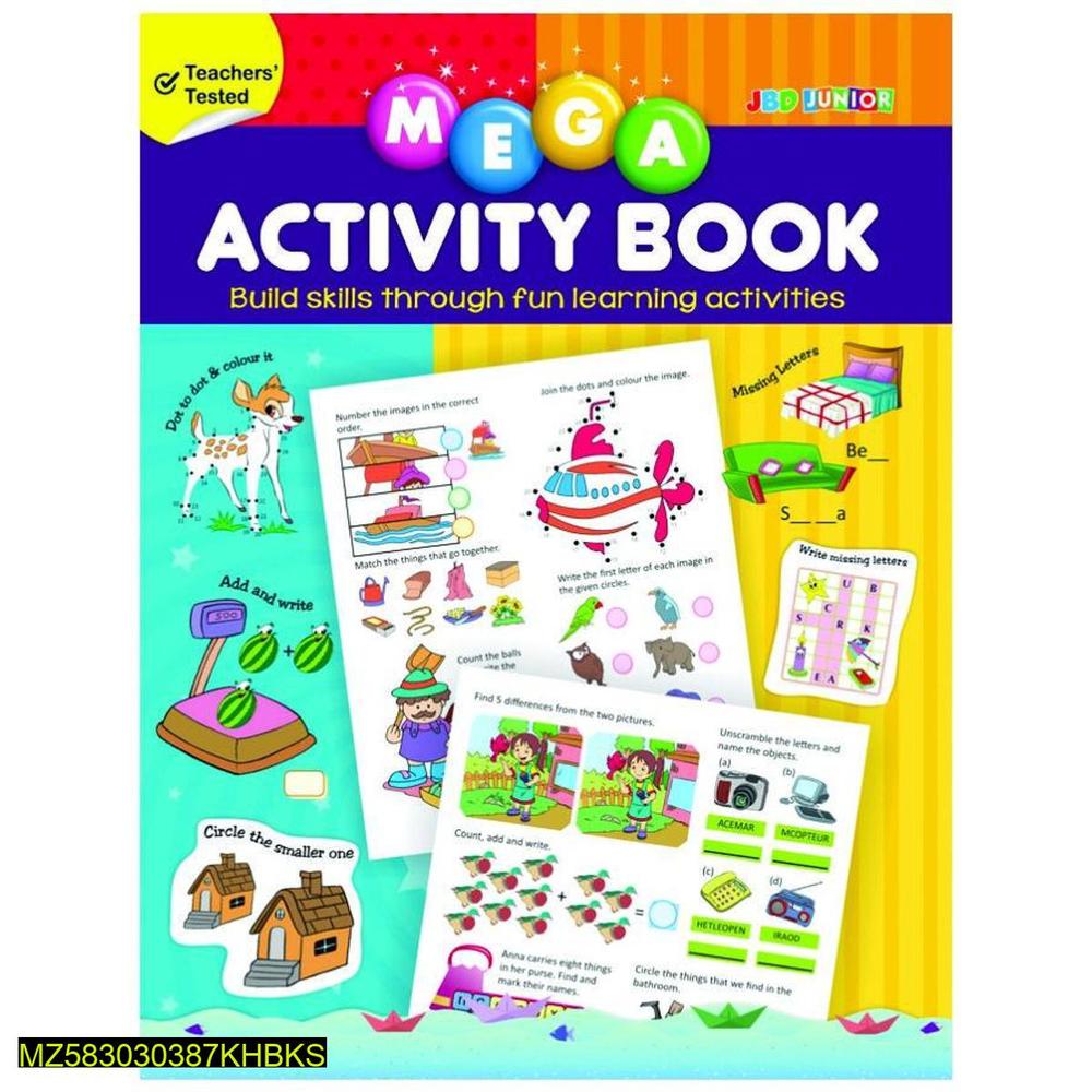 Mega Activity Book for Kids - 1 Pc Educational Game Set