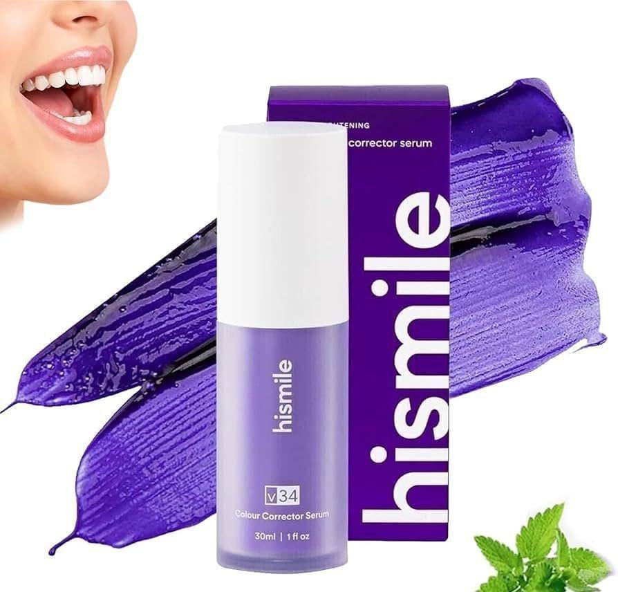 V34 Teeth Whitening Serum 30ml Purple Travel Bottle