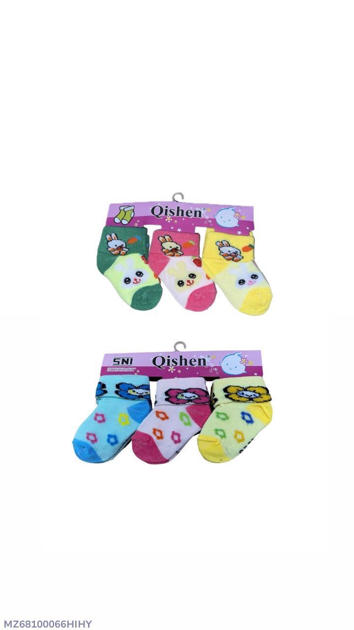 Baby Printed Wool Socks Pack of 6