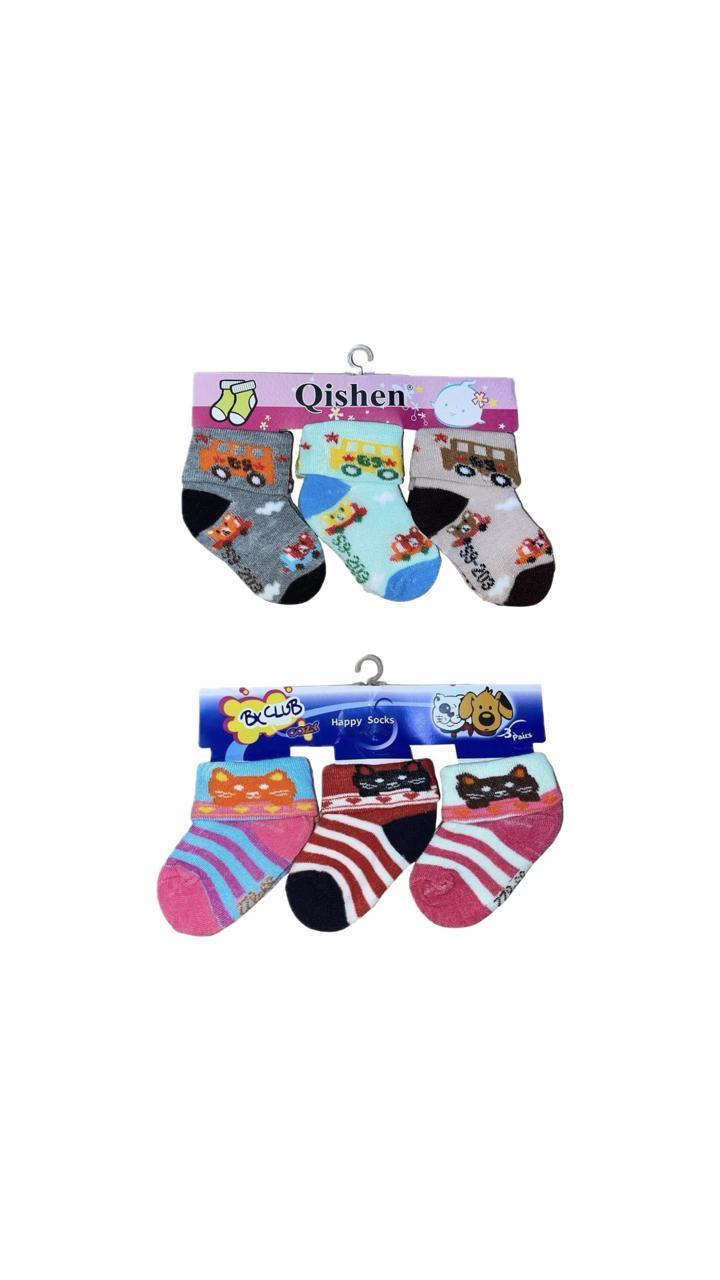 Baby Printed Wool Socks Pack of 6
