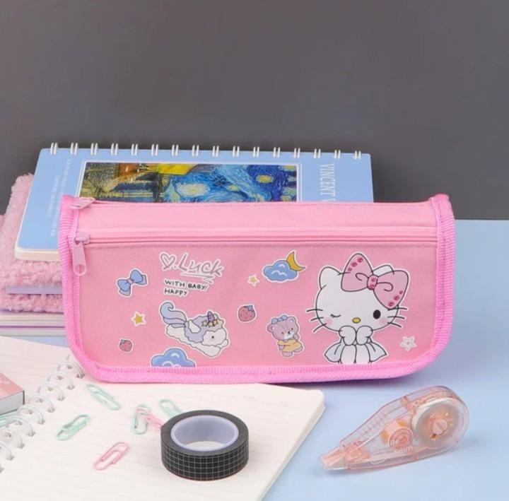 Lilac Bear Pencil Pouch for Students & Office Use