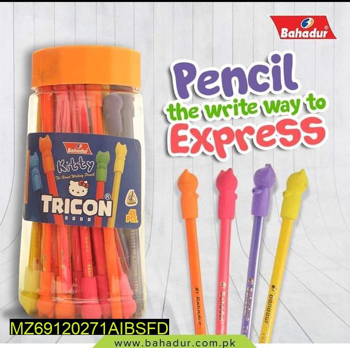 Kitty Pencil Set 48 Pcs Cat Shaped Graphite