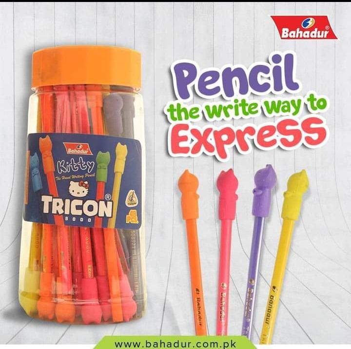 Kitty Pencil Set 48 Pcs Cat Shaped Graphite