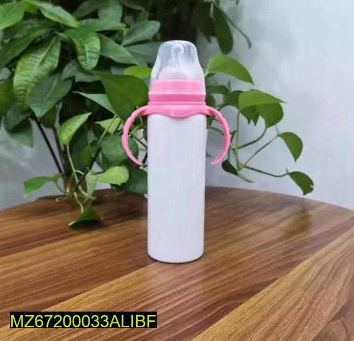 Newborn Baby Feeder White Pink Steel Spill-Free