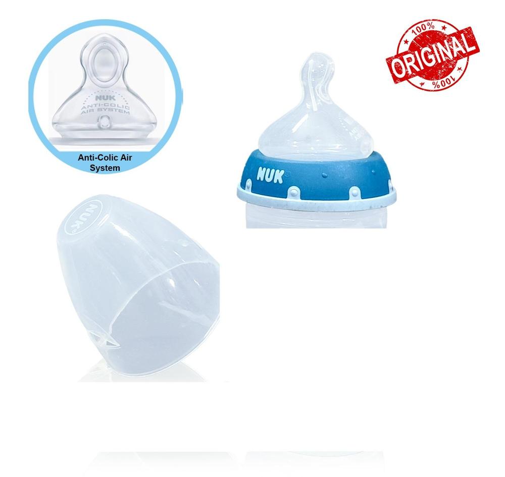 Newborn Feeder with Anti-Colic Air System Blue Clear Plastic