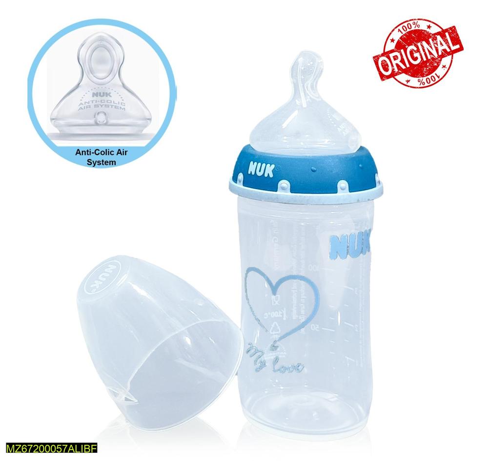 Newborn Feeder with Anti-Colic Air System Blue Clear Plastic