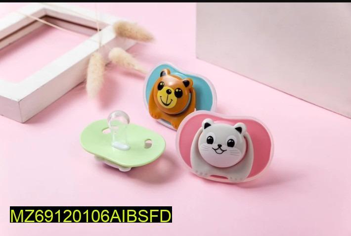 Animal-shaped Pacifiers for Babies, Soft Plastic, Bear Cat Design, Safe & Durable