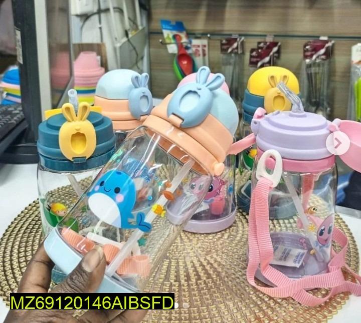 Kids Rabbit Sipper Bottles Leak Proof Plastic Travel