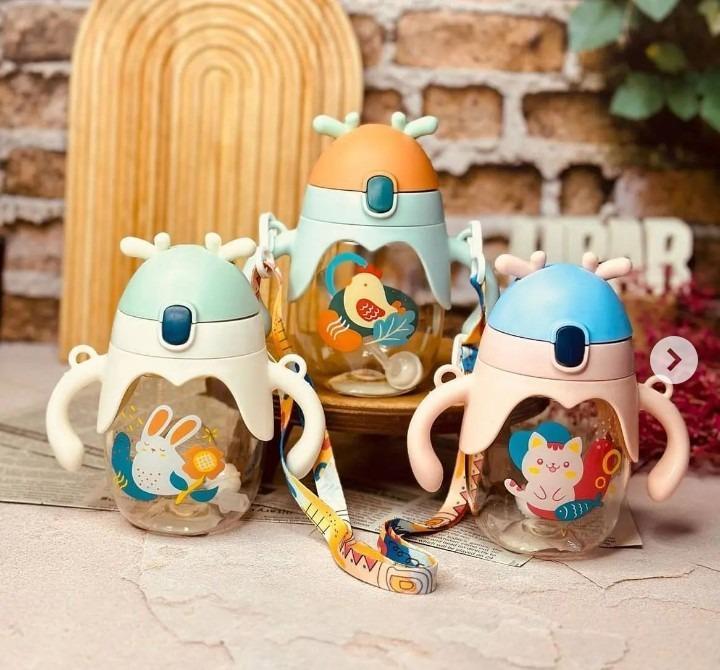Kids Water Sipper Cartoon Plastic Leak Proof