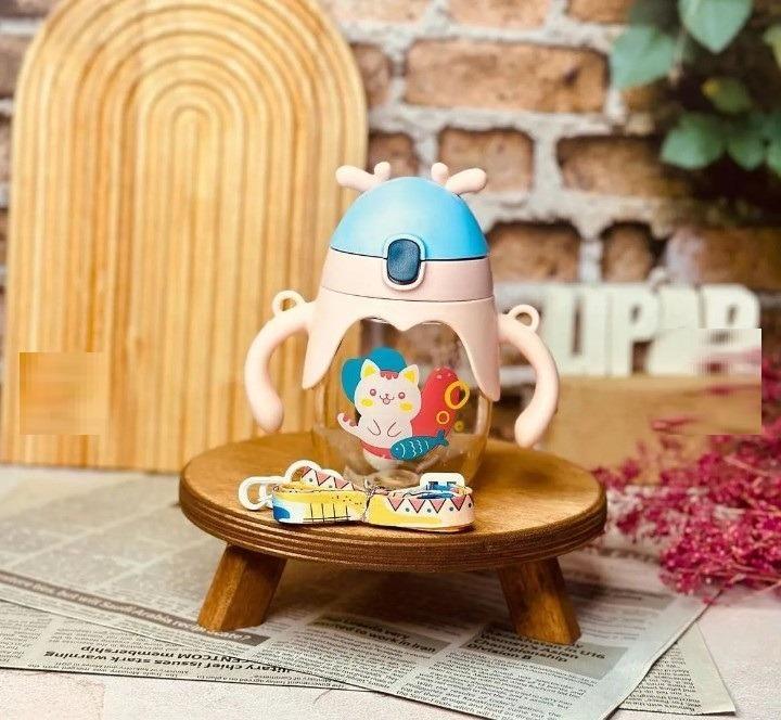Kids Water Sipper Cartoon Plastic Leak Proof