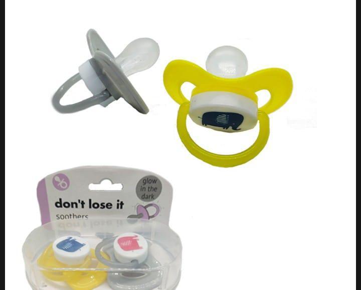 BPA-Free Pacifiers for Babies Yellow Gray