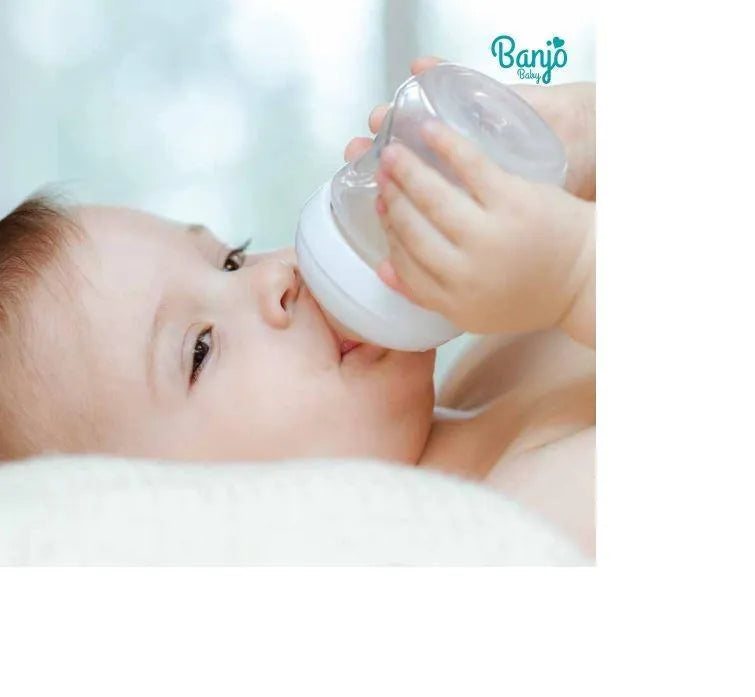 Banjo Baby Bottle White BPA-Free Natural Nipple