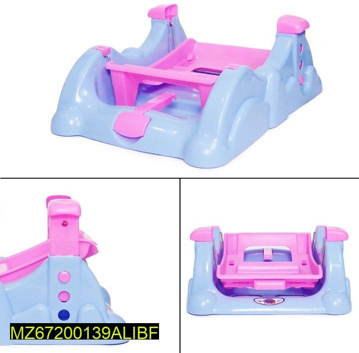 Baby Carry Cot Blue Nautical Plastic Shock Absorbing