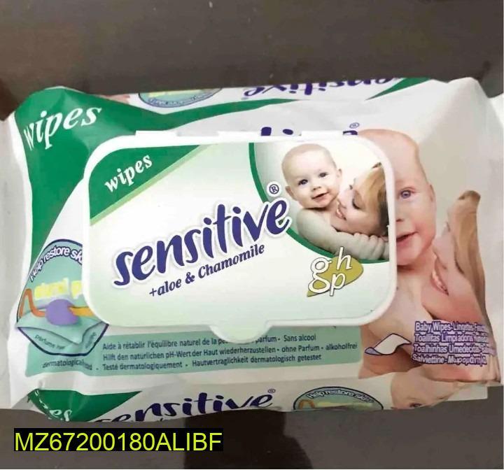 Premium Cotton Baby Wet Wipes Chamomile Aloe Scent