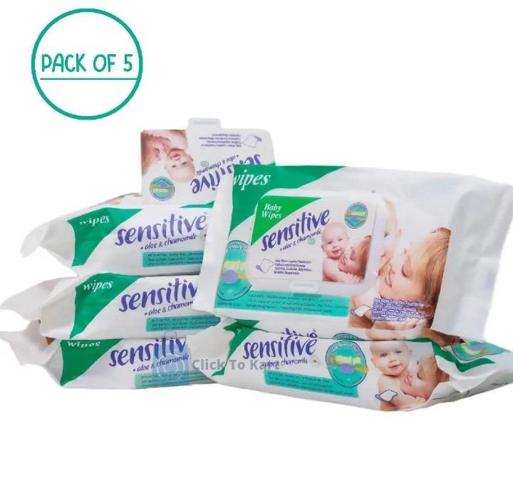 Premium Cotton Baby Wet Wipes Chamomile Aloe Scent