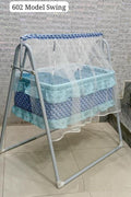 602 Model Baby Swing Blue Patterned Mosquito Net