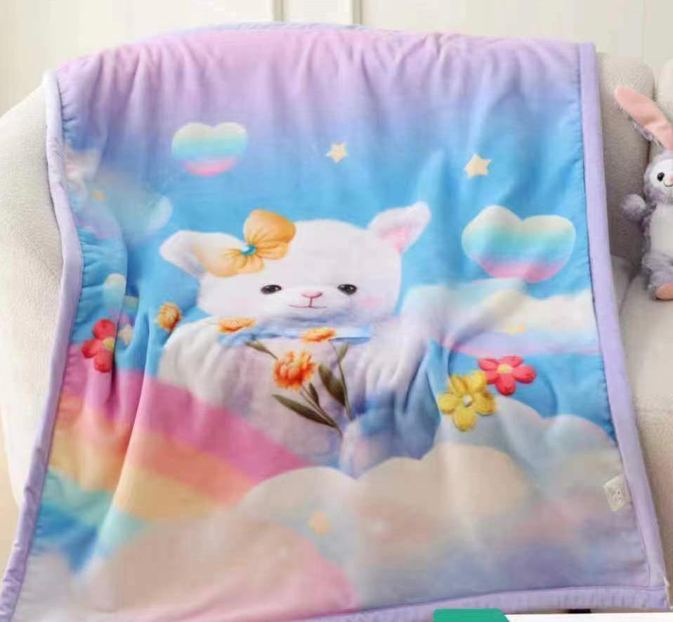 Baby Printed Flannel Blanket Soft Cozy Winter Gift