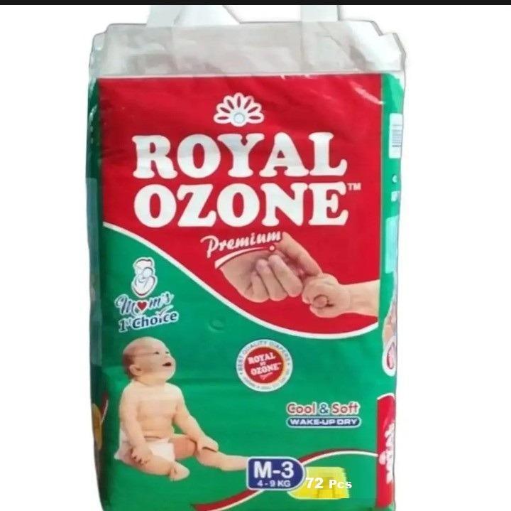 Royal Ozone Premium Diapers M-3 Size 72 Pack