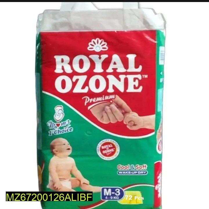 Royal Ozone Premium Diapers M-3 Size 72 Pack