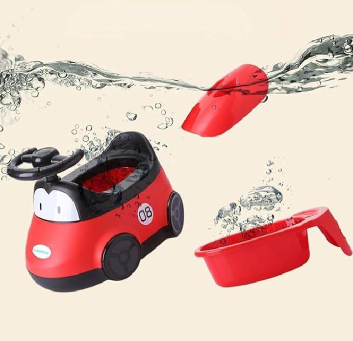 Red Baby Toilet Training Car with Music & Lights