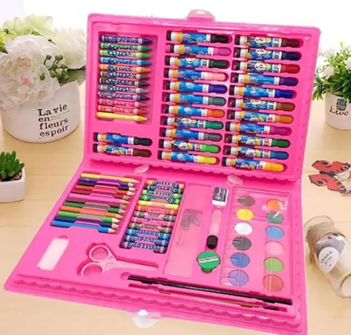 86 PCS Colouring Kit/Set With Button Box For Kids/Colour Box Set/beat Quality Colour