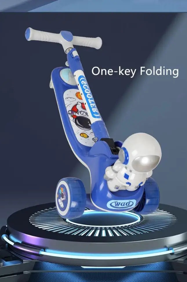 Adjustable Flexible Astronaut Scooter Kids Scooty With Light & Music